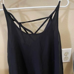 Black tank top blouse
